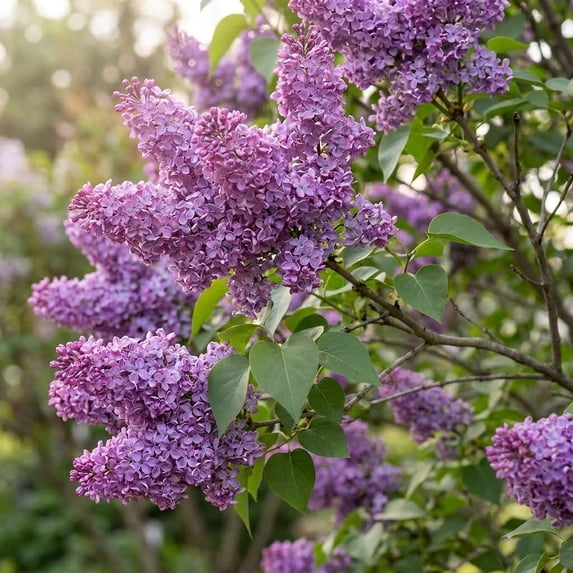 Purple Lilac Plants for Growing - Common Lilac, Fragrant and Beautiful Flowers - Syringa vulgaris (3 Seedlings)