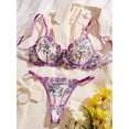 thumbnail image 1 of Purple Lingerie Set Classy Floral Women&rsquo;s Intimates, 1 of 6