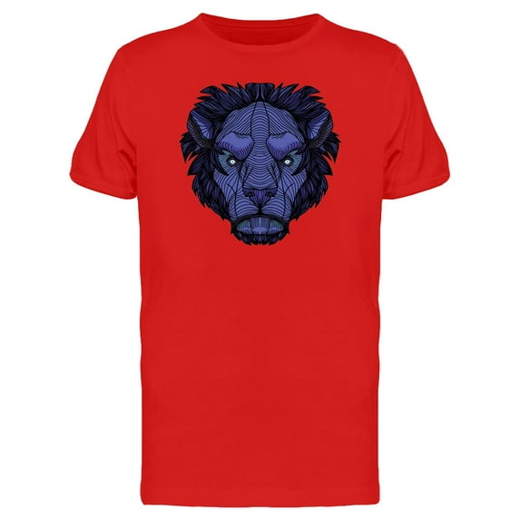 Purple Lion Head T-Shirt Men -Image by Shutterstock, Male Large