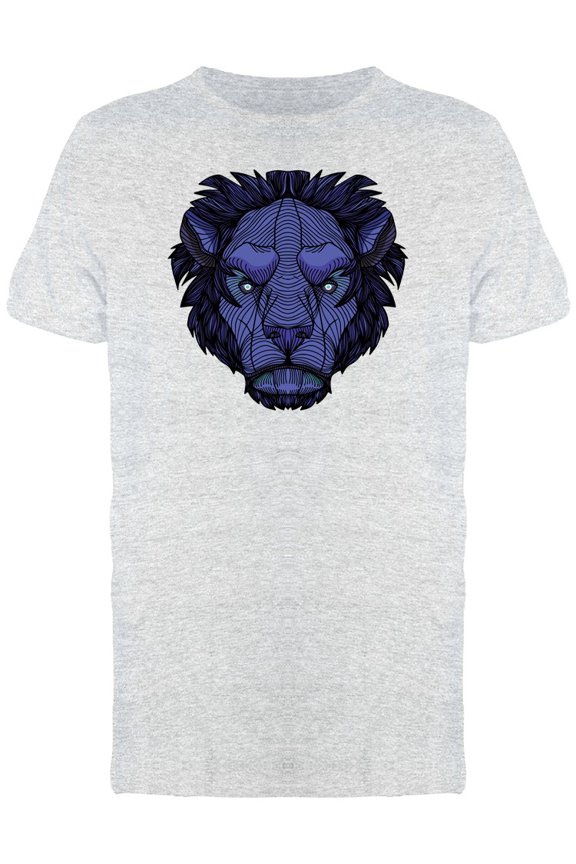 Purple Lion Head T-Shirt Men -Image by Shutterstock, Male x-Large