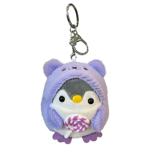 Purple Little Penguin Keychain Toy With Soft Plush 394 Inch For Children Accessory And Decor