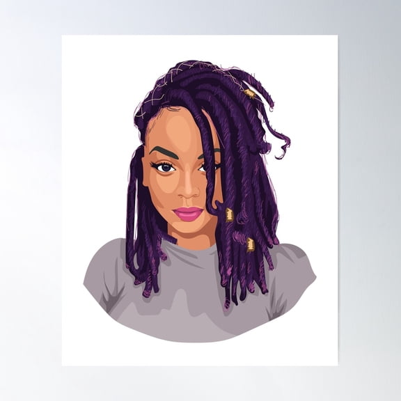 Purple Locks Poster Wall Art, Modern Wall Decor For Living Room Bedroom, 8x12 UNFRAMED