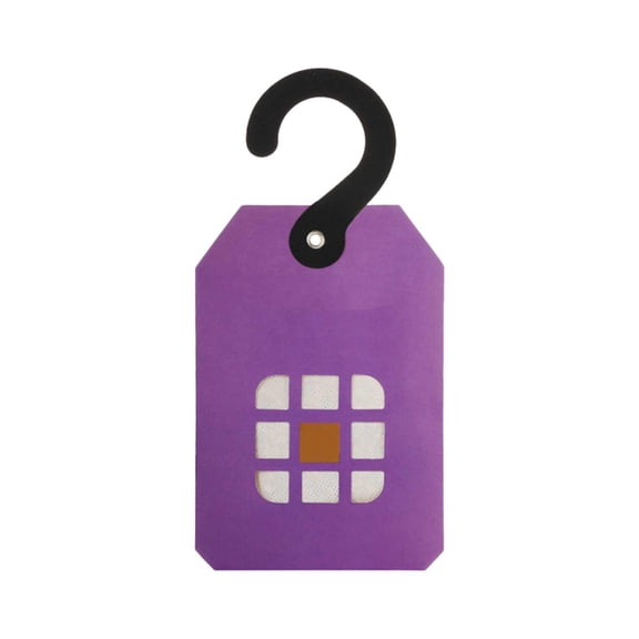 Purple Long Lasting Fragrant Aroma Sheets, Hanging Home Air Freshener With Non-Toxic Scented Paper, For Indoor Spaces, Car Interiors, Closets And Bathrooms, 7.5 X 3.3 In 0.09 Lb