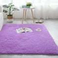 thumbnail image 1 of Purple Long-Pile Shaggy Rug – M Size Soft Plush Carpet for Bedroom & Living Room – Non Slip Furry Area Rug – Parfect for Labor Day & Creative Space, 1 of 8