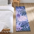 thumbnail image 1 of Purple Lotus Leaf Bedroom Runner Rug 2'x 6' Non Slip Carpet Indoor Home Area Rug Living Room, 1 of 8