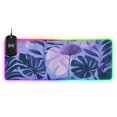 thumbnail image 1 of Purple Lotus Leaf Wireless Charging RGB Gaming Mouse Pad Large Keyboard Mat Rubber Base 13 Light Modes, 1 of 6