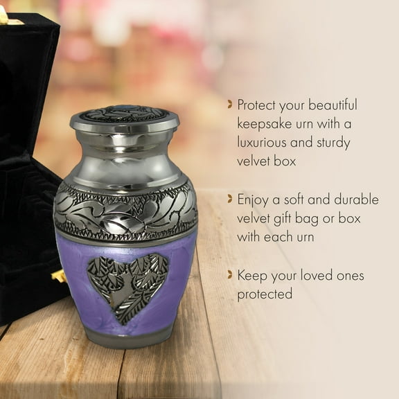Purple Loving Angel Urns for Cremation Ashes Large Urn XL or Small Keepsake Urns for Human Ashes & Urns for Human Ashes for Home or Burial Small Urns for Human Ashes