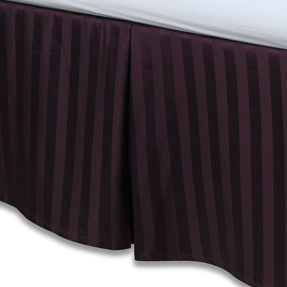 Purple Luxury Bed Skirt: 100% Egyptian Cotton, 500 Thread Count, 15" Drop (Full)