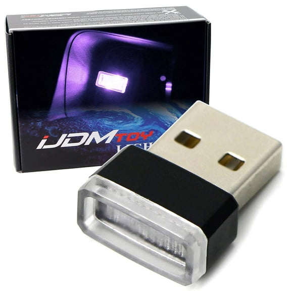 Purple Magenta USB Plug-in Miniature/Nano LED Car Interior Ambient Accent Lighting Kit