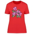 thumbnail image 1 of Purple Magnolias And Leaves T-Shirt Women -Image by Shutterstock, Female Large, 1 of 2
