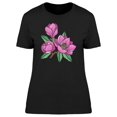 thumbnail image 1 of Purple Magnolias And Leaves T-Shirt Women -Image by Shutterstock, Female XX-Large, 1 of 2