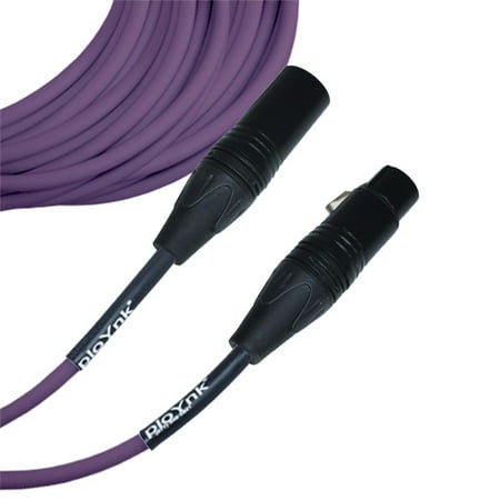 Purple Male To Female XLR Microphone Cable - 50 Ft Long