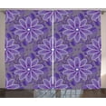 thumbnail image 1 of Ambesonne Purple Mandala Curtains 2 Panel Set, Hippie Fashion, 108" x 84", Multicolor, 1 of 3
