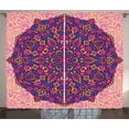 thumbnail image 1 of Ambesonne Purple Mandala Curtains 2 Panel Set, Abstract Eastern, 108" x 90", Multicolor, 1 of 2
