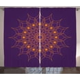 thumbnail image 1 of Ambesonne Purple Mandala Curtains 2 Panel Set, Mystic Sun, 108" x 84", Marigold, 1 of 3
