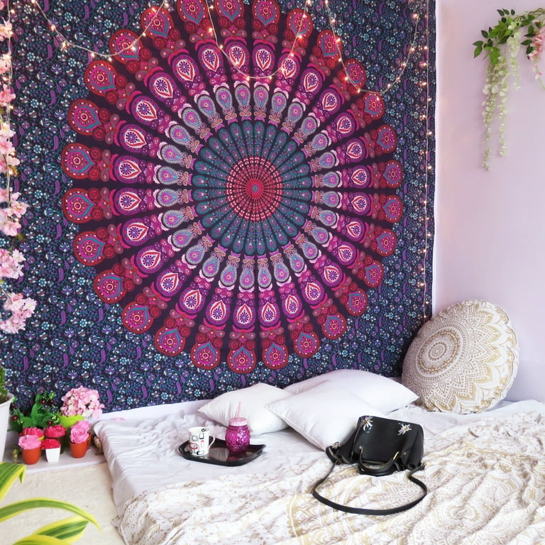 Lavender mandala tapestry clearance