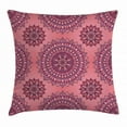 thumbnail image 1 of Purple Mandala Throw Pillow Cushion Cover, Ancient Filigree Art Inspired Ethnic Bohemian Kitsch Oriental Display, Decorative Square Accent Pillow Case, 16 X 16 Inches, Coral Fuchsia, by Ambesonne, 1 of 2