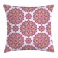 thumbnail image 1 of Purple Mandala Throw Pillow Cushion Cover, Shabby Chic Lotus Flower Style Meditation Essence Pattern, Decorative Square Accent Pillow Case, 16 X 16 Inches, Lime Green Fuchsia Pink White, by Ambesonne, 1 of 2