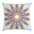 thumbnail image 1 of Purple Mandala Throw Pillow Cushion Cover, Traditional Ornamental Pattern in Arabesque Style with Artistic Leaf Forms, Decorative Square Accent Pillow Case, 20 X 20 Inches, Multicolor, by Ambesonne, 1 of 2