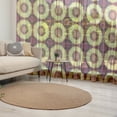 thumbnail image 1 of Purple Mandala Tulle Curtains with Rod Pocket, Pattern with Baroque Victorian Featured Old Fashion Effect Art, Sheer Drape for Wedding Party 2 Panels, 7 Sizes, Maroon Yellow, by Ambesonne, 1 of 3