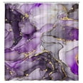 thumbnail image 1 of Purple Marble Bathroom Shower Curtain Set with Hooks 47X64in, 1 of 6