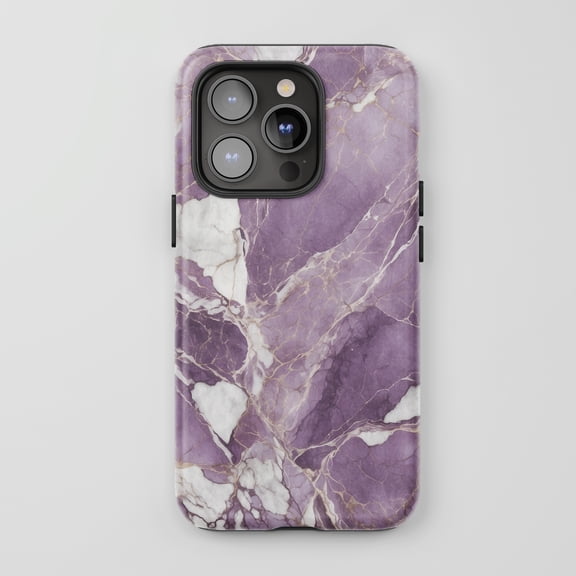 Purple Marble For All iPhone Series Tough Phone Case