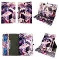 thumbnail image 1 of Purple Marble For LG G PAD X 8-inch Tablet Case Universal Android Cases 360 Rotating Folio Stand Protector Pu Leather Cover Travel e-reader Card Cash Slots Multiple Viewing Angles, 1 of 5