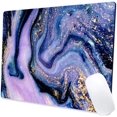 thumbnail image 1 of Purple Marble Mouse Pad, Gaming Mouse Mat Square Waterproof Mouse Pad Non-Slip Rubber Base MousePads for Office Home Laptop Travel, 9.5"x7.9"x0.12" Inch, 1 of 6