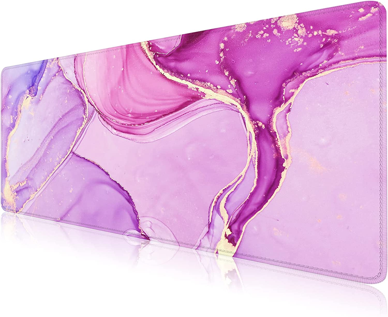 Purple Marble Mouse Pad XXL Large Mouse Pad for Desk 35x15.7x0.12 inch Desk Mat Gaming Mouse Pad (Purple)