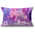 thumbnail image 1 of Purple Marble Pattern Cotton Linen Decorative Throw Pillow Case Cushion Cover Pillowcase for Couch Sofa Bed,12 X 20 Inches, 1 of 6