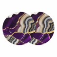 thumbnail image 1 of Purple Marble Round 13 Inch Placemats Set of 2, Grey Gold Texture Vintage Farmhouse Art HeatResistant Non Slip Place Mats for Dining Table, Wipeable Braided Kitchen Table Mats for Housewarming, 1 of 9