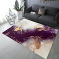thumbnail image 1 of Purple Marble Texture Rug 5x7 ft = 155x215 cm Washable Rug, 1 of 5