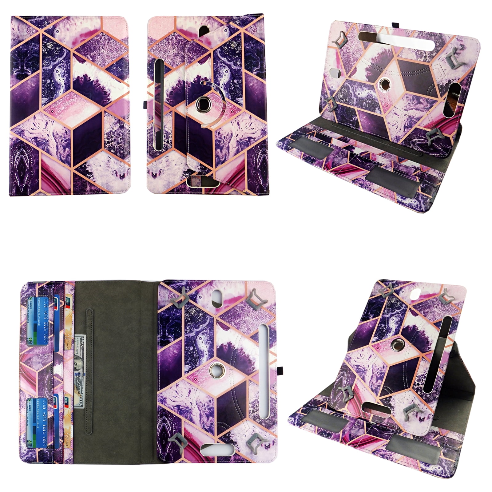 Purple Marble tablet case 8 inch for Ellipsis 8" 8inch android tablet