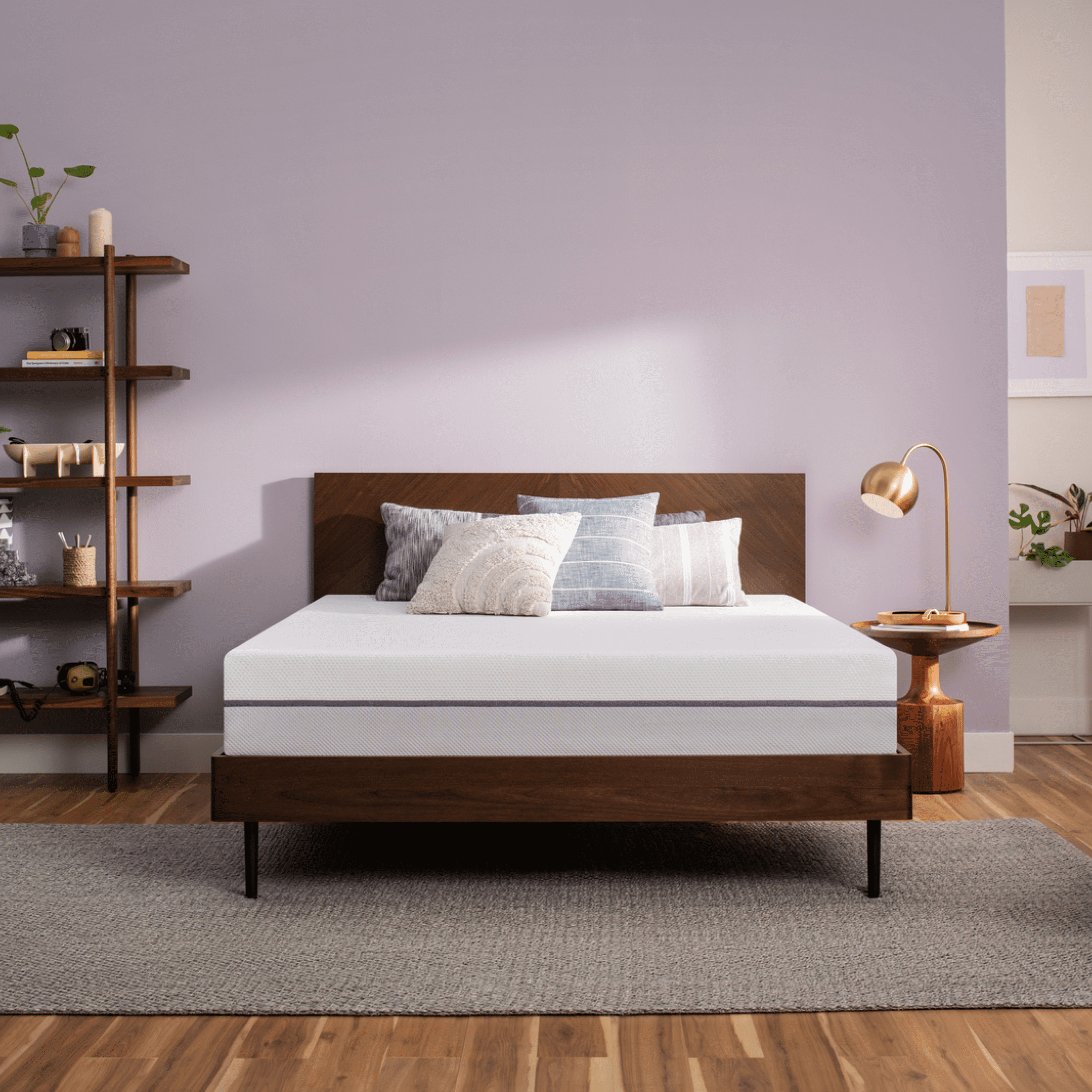 California King White Gel Memory Foam Mattress with Medium Comfort