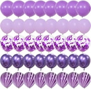 Purple Metal Latex Confetti Balloons Wedding Decoration Matte Globos New Year Birthday Party Decorations Baby Shower Supplies