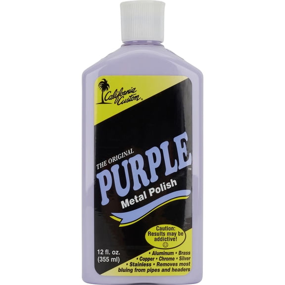 Speedway Motors Original Purple Metal Polish 12 oz Cleans Shines and Protects Aluminum Chrome Stainless Steel Brass Copper Plexiglass and Plastic