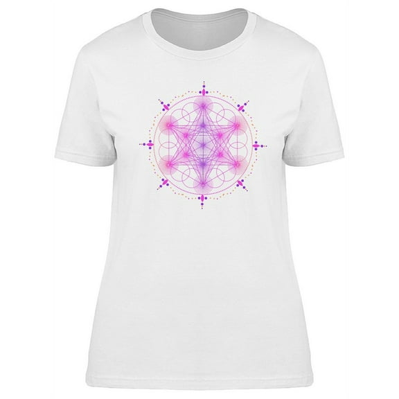 Purple Metatrons Cube T-Shirt Women -Image by Shutterstock, Female Large