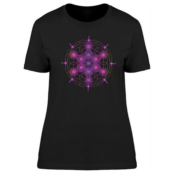 Purple Metatrons Cube T-Shirt Women -Image by Shutterstock, Female XX-Large