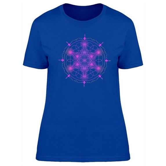 Purple Metatrons Cube T-Shirt Women -Image by Shutterstock, Female XX-Large