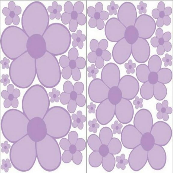 Purple Mini Daisy Flower Wall Stickers, Decals, Decor