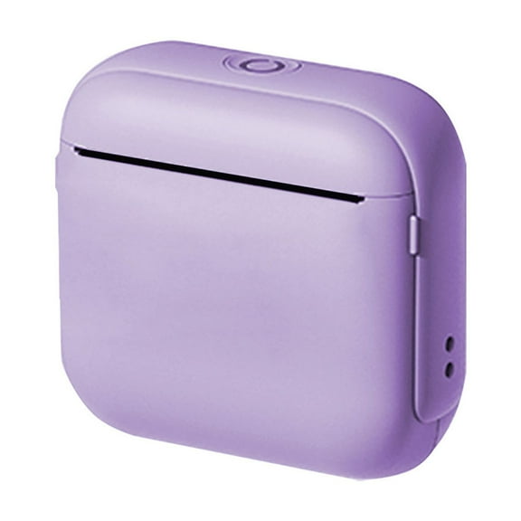 Purple Mini Portable Bluetooth Thermal Label Printer For Students, Wireless Pocket Sticker Photo Barcode Maker, 200Dpi Inkless Printing, Beige Purple Green, Walkprint App Compatible