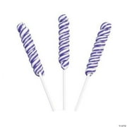 Purple Mini Twisty Lollipops, 24 Pieces, Bulk set of 24 Individually Wrapped Lollipops, Great for Wedding, Birthday, Events and Christmas