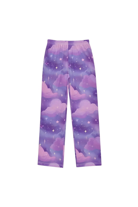 Purple Moon Pajama Pants Soft Lightweight Lounge Pants Bottoms Sleep Pants Warm Comfy