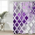 thumbnail image 1 of Purple Morocco Waterproof Fabric Shower Curtain, Rustic Country Smear Street Mottled Art Shower Curtain for Bathroom Curtains Bathtubs Hotel Washable Shower Curtains with 12 Hooks Stall 48x72in, 1 of 6