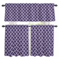 thumbnail image 1 of Purple Moroccon Kitchen Curtains Sets for Windows 24 Inch Length, Country Chic Ethnic Minimalist Motifs Rod Pocket Window Treatments Tier Curtains and Valances Set for Bedroom/Bathroom, 1 of 8