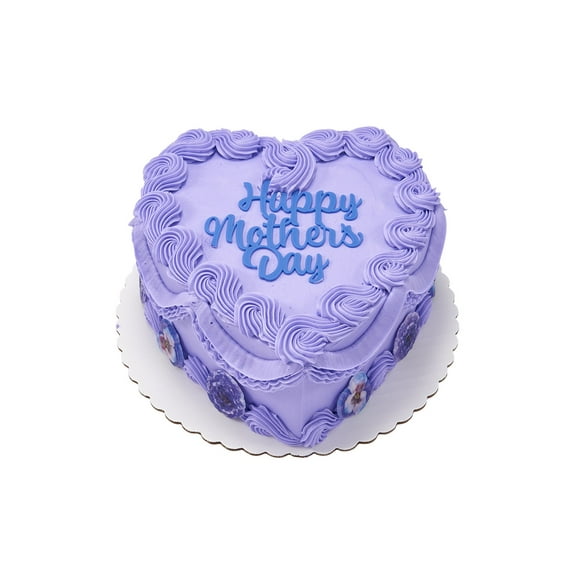 Purple Mother's Day Heart Cake