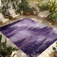 thumbnail image 1 of Purple Mountain Outdoor Rug for Patio/Deck/Porch, Non-Slip Large Area Rug 5 x 7 Ft, Misty Forest Nature Woodland Pine Tree Landscape Indoor Outdoor Rugs Washable Area Rugs, Camping Rug Carpet Runner, 1 of 8