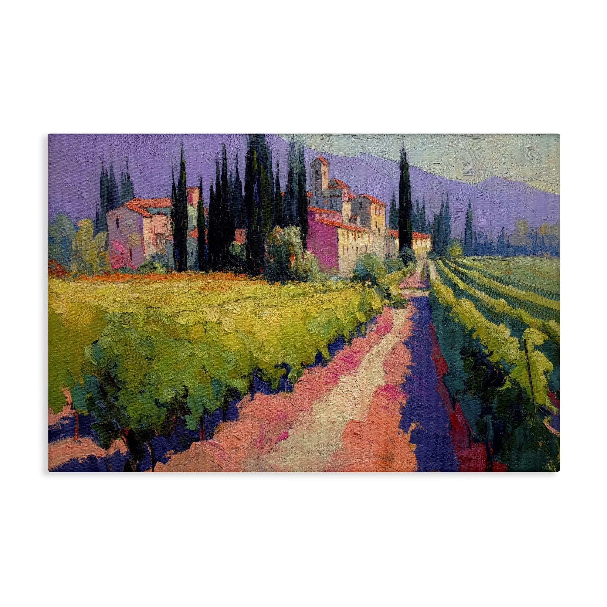 Purple Mountains Village Canvas Wall Art, design by Annabelle Hall