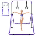 thumbnail image 1 of Purple Multi-Functional Adjustable Height Children's Horizontal Gymnastic Bar With Bear Rings, 1 of 9