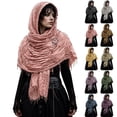 thumbnail image 1 of Purple Multifunctional Hooded Cowl Halloween Shawl Cotton And Linen Medieval Hooded Cowl for Renaissance Men, DIY Costume Accessory One Size, 1 of 8